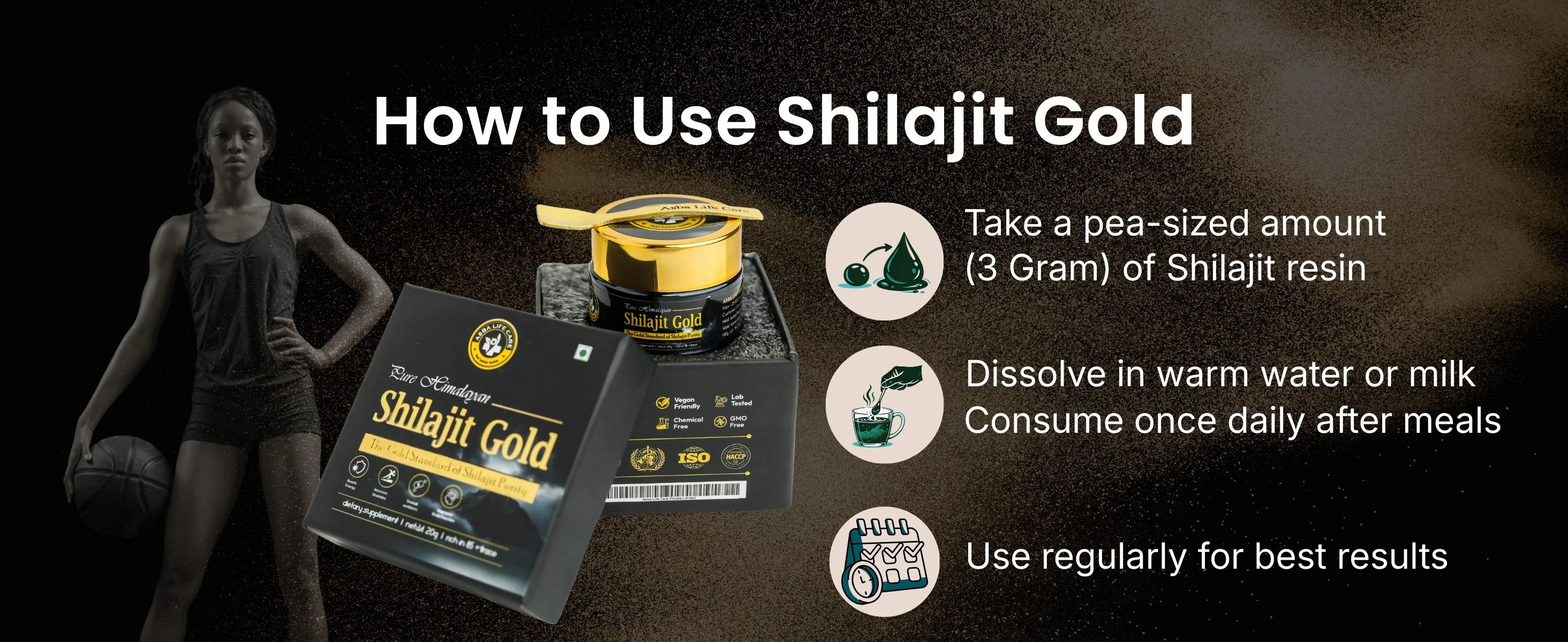 Shilajit Gold Banner
