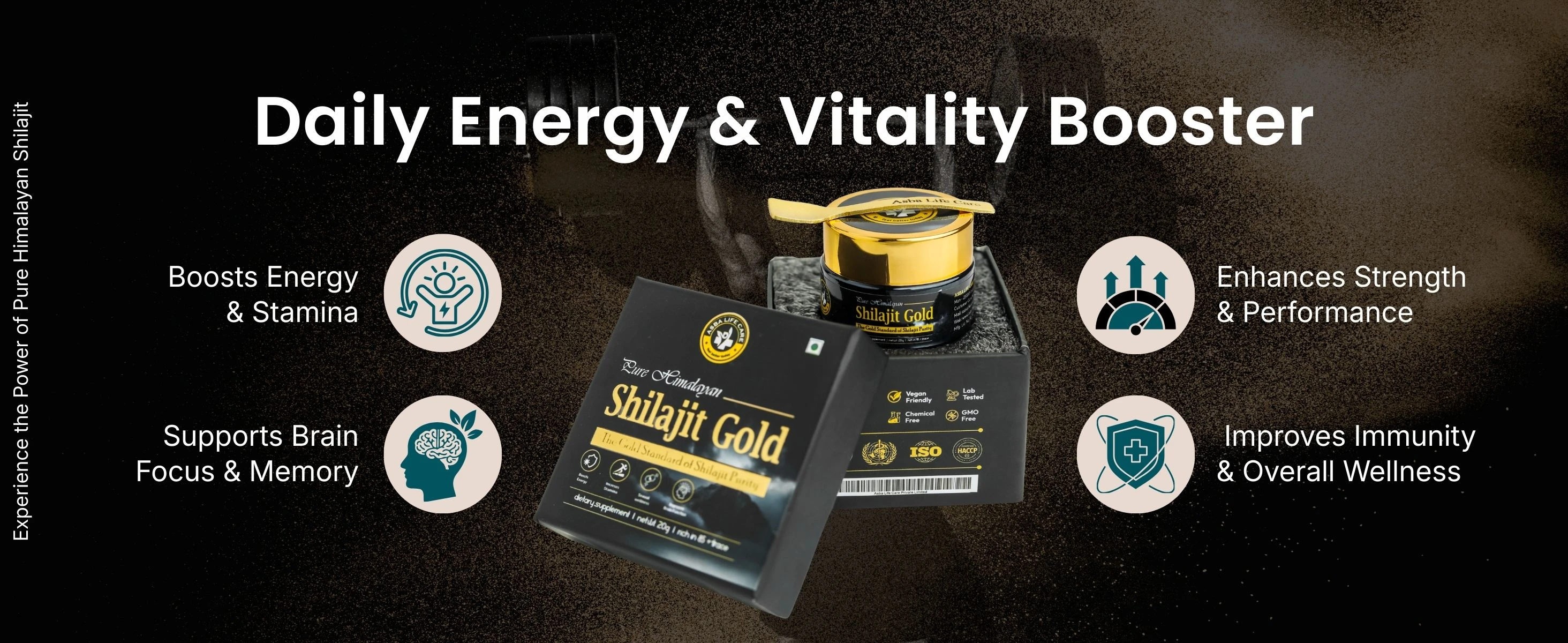 Shilajit Gold Banner