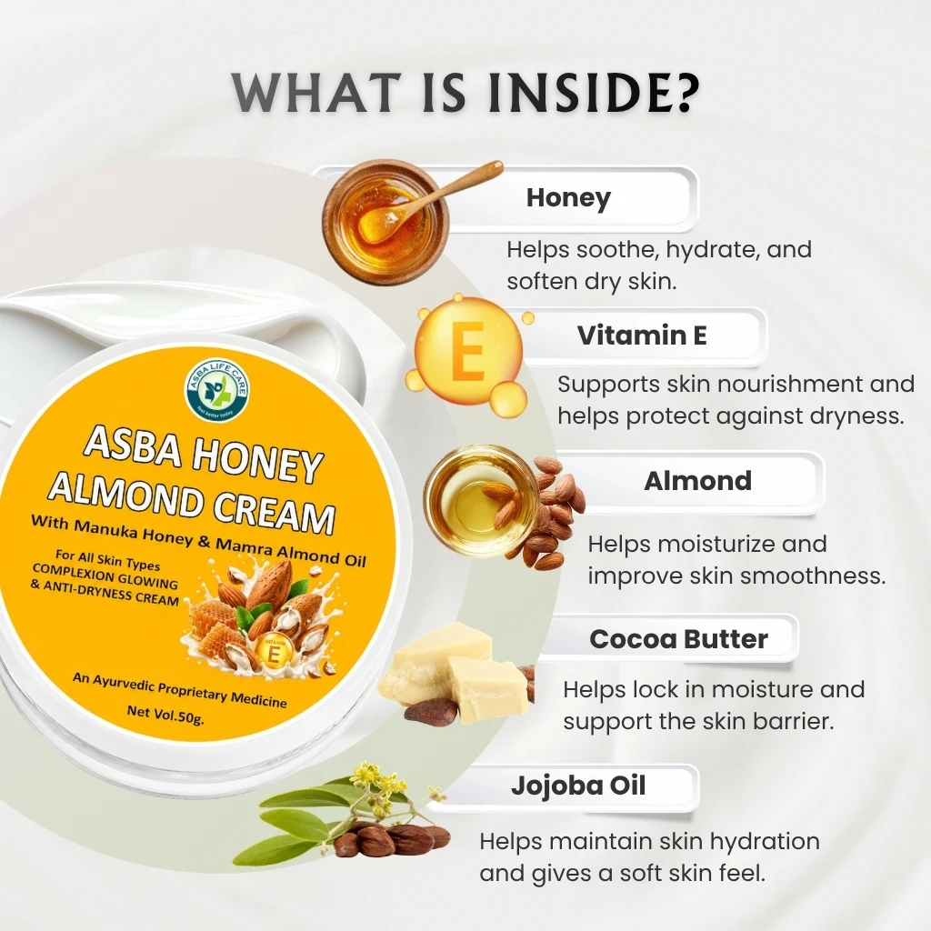 Asba Honey Almond Cream - Hover