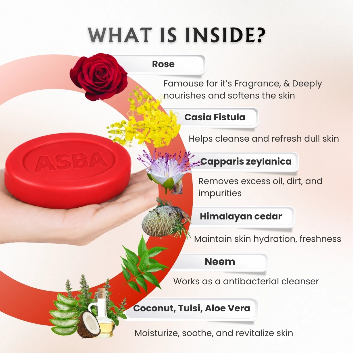 Asba Rose Soap - Hover