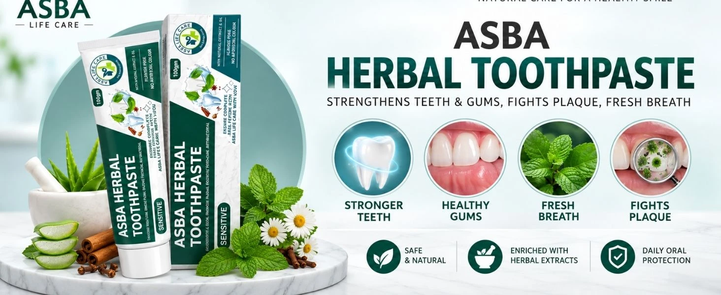 Asba Herbal Toothpaste Banner