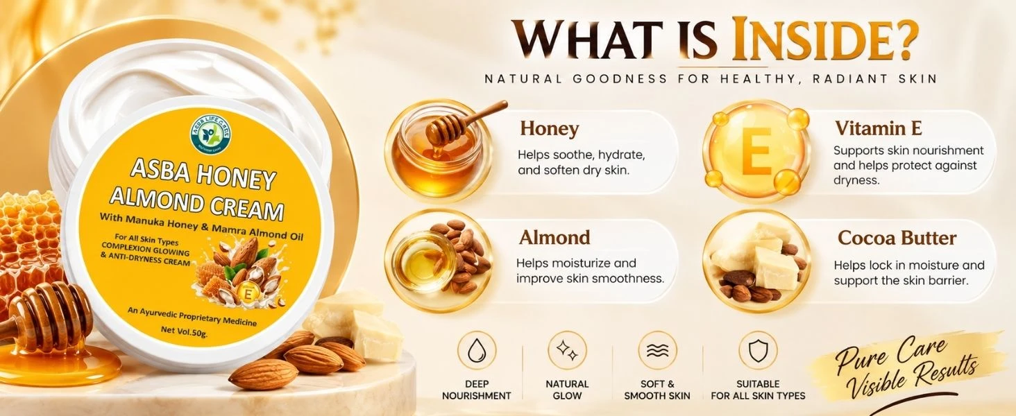 Asba Honey Almond Cream Banner