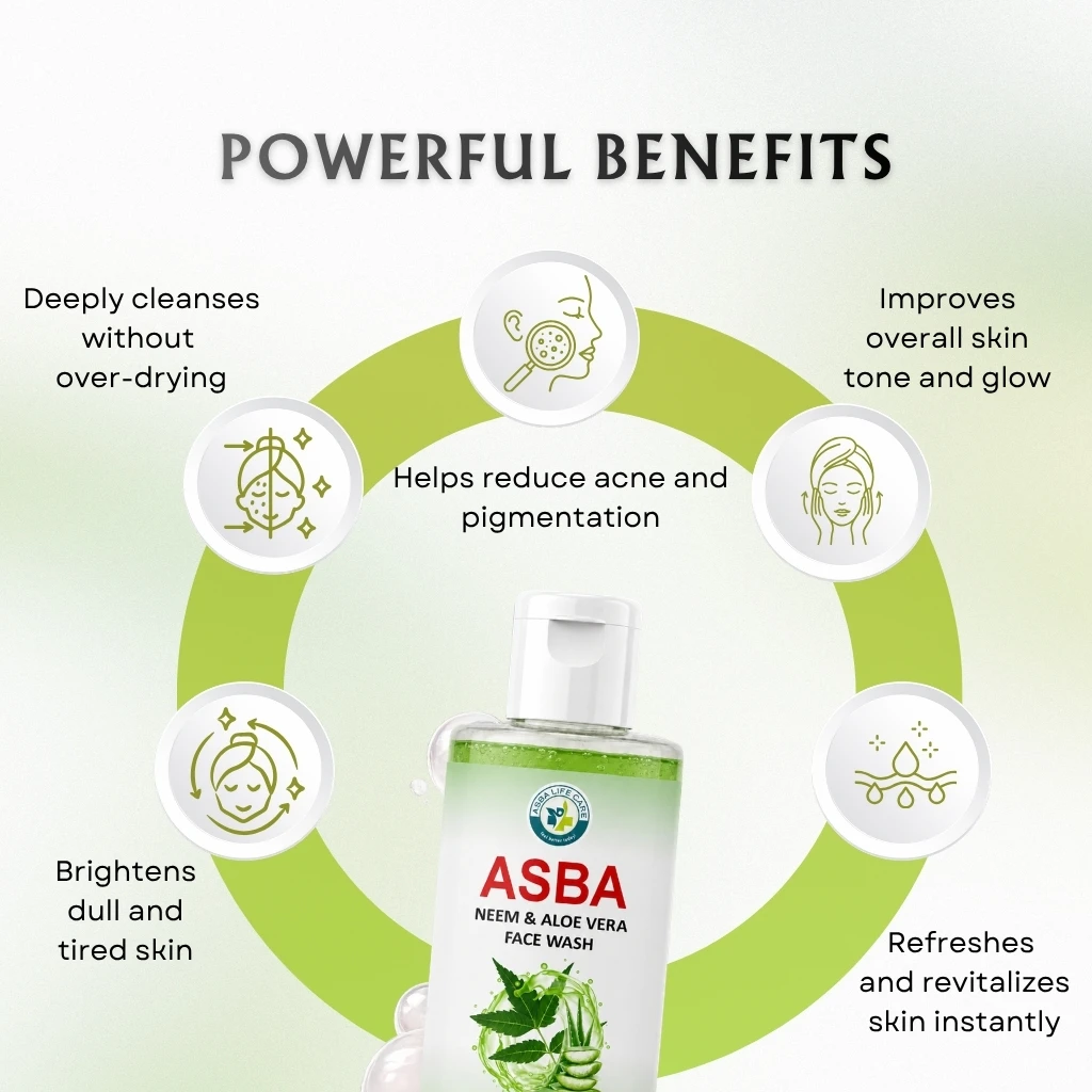 Asba Neem Aloe Vera Facewash - Image 3