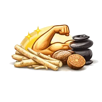 Shilajit + Jaiphal (Nutmeg)